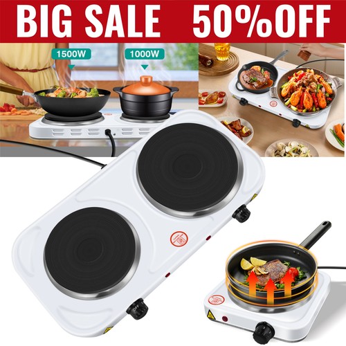 Electric hob double ring table - electric,