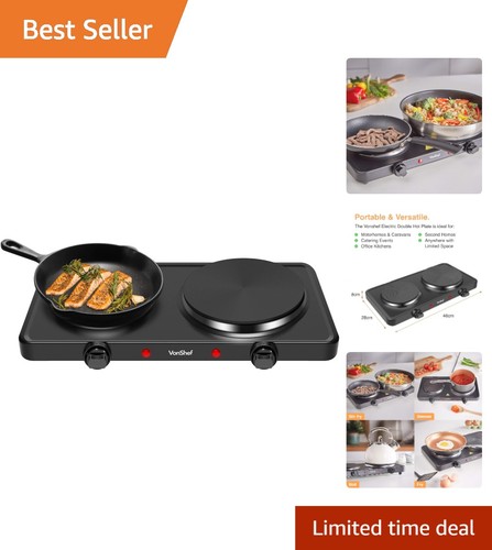 Portable electric double - double, hob