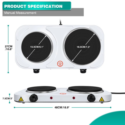 Electric hob portable double - electric,
